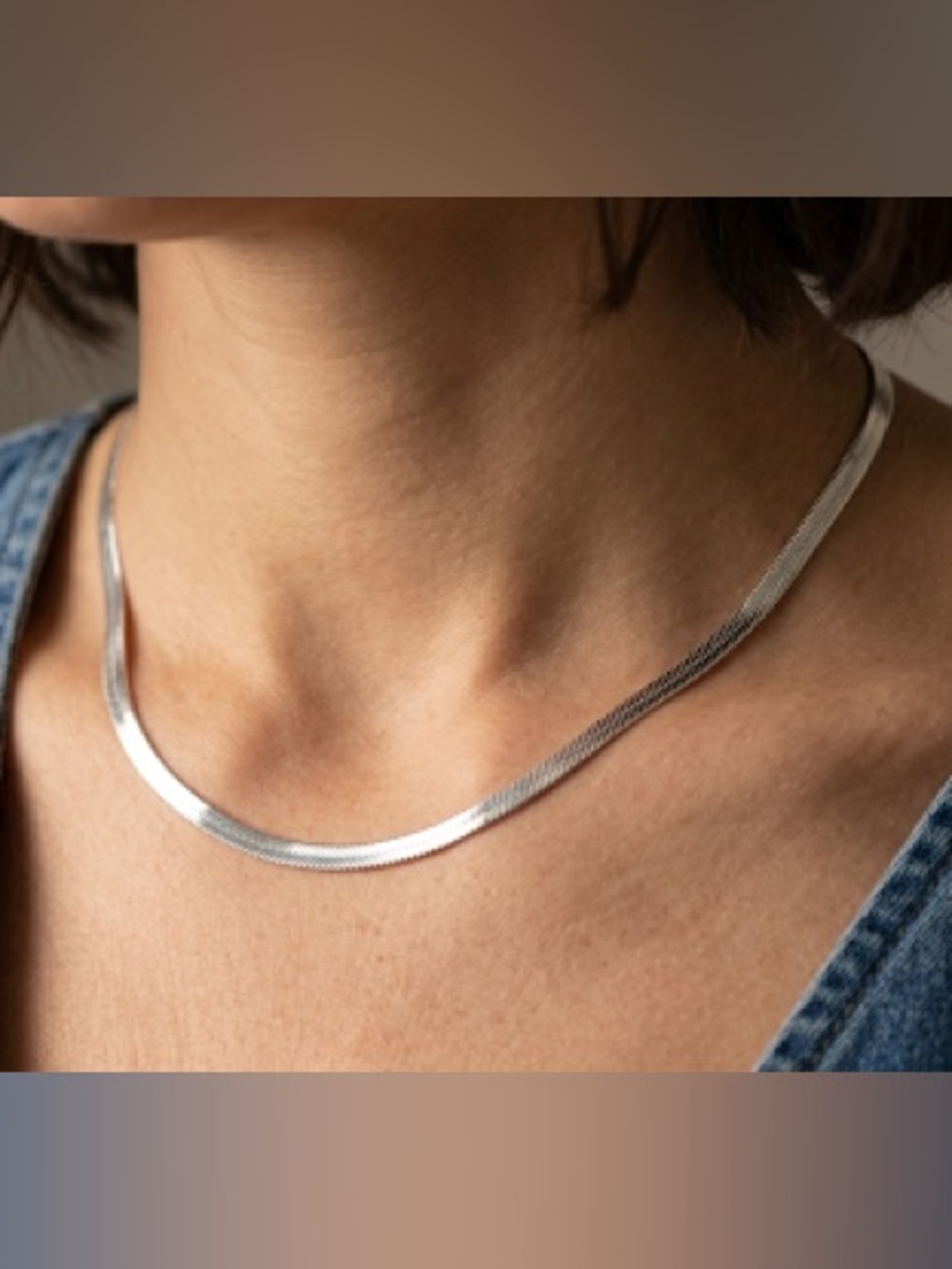 2.5mm Dainty Gold  Snake Chain Necklace Stainless Steel Chain Layering - Picture 8 of 8